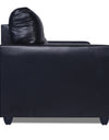 Adorn India Astor Leatherette 5 Seater 3-1-1 Sofa Set (Black)