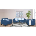 Adorn India Bladen 3-2-1 Six Seater Sofa Set (Blue)