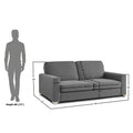 Adorn India Straight line 3 Seater Sofa (New Grey)