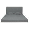 Adorn India Easy Highback Three Seater Sofa Cum Bed Decent 5' x 6' (Grey) (1 Year Warranty)
