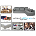 Straight line L Shape Sofa (Light Grey)
