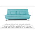 4 Seater Sofa Cum Bed Arden 4x6(Aqua Blue)