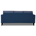 Adorn India Hector Stripes L Shape 4 Seater Sofa Set (Right Hand Side, Blue) Martin Plus (3 Year Warranty)