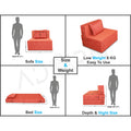 Adorn India Easy Single Seater Sofa Cum Bed Poly Cotton (Red) 3'X6'