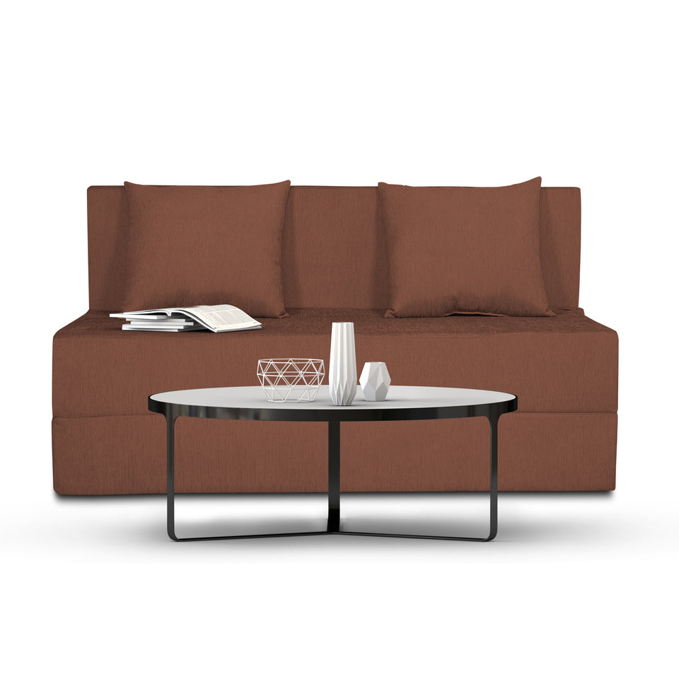Adorn India Easy Alyn 4x6 sofa-cum-bed in brown