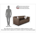 Adorn India Brisco 3 Seater Sofa (Camel)