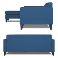 Adorn India Aladra L Shape Decent 5 Seater Sofa Set LHS (Blue) (3 Year Warranty)