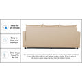 New Straight Line Modular 5 Seater Sofa Set (Beige) - Wood