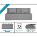 Adorn India Easy Three Seater Sofa Cum Bed Alyn 5'x 6' (Grey) (1 Year Warranty)