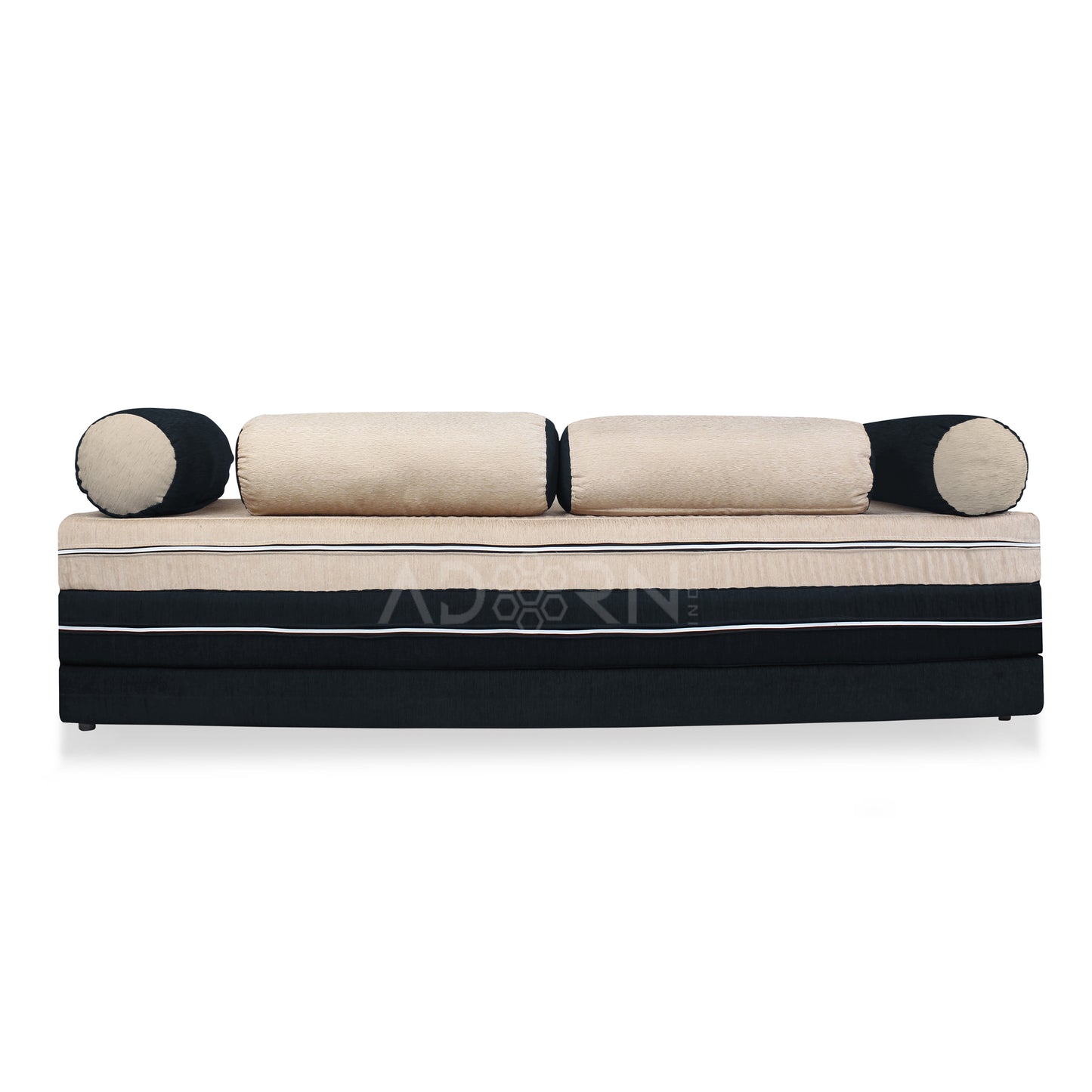 Adorn India Easy Fabric Deewan Cum Bed (Being and Black)