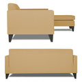 Adorn India Aladra L Shape Decent 5 Seater Sofa Set RHS (Beige) (3 Year Warranty)