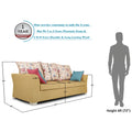 Adorn India Daisy 3 Seater Sofa Digitel Print (Beige)