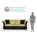 Adorn India Acura 3 Seater Sofa(Green & Black)