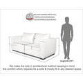 Adorn India Walton Leatherette 3 Seater Sofa (White)