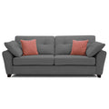 Adorn India Moris 3 Seater Sofa (Grey) (3 Year Warranty)