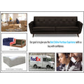 Adorn India Exclusive Alexus Leaterette Three Seater Sofa (Brown)