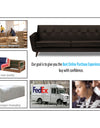 Adorn India Exclusive Alexus Leaterette Three Seater Sofa (Brown)