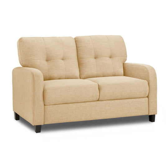 Adorn India Astor Two Seater Sofa (Beige)