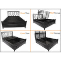 Adorn India Metal Box Spring Queen Bed with Storage-(Matte_Black)