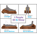 Easy 2 Seater Sofa cumbed 3x6(Brown & Beige)