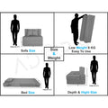 2 Seater Sofa Cum Bed Easy Alyn 3x6 (Grey)