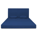 Adorn India Easy Highback Three Seater Sofa Cum Bed Decent 5' x 6' (Blue)