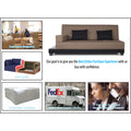 3 Seater Sofa Cum Bed Exclusive Two Tone Blake (Camel & Black), Wood, Foam