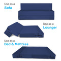 Adorn India Easy Treno 3 Seater Sofa Cum Bed Sit & Sleep Perfect for Guest, Colour Blue, 5'x6', (1 Year Warranty)