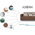 Adorn India Alita 3 Seater Compact Sofa (Camel)