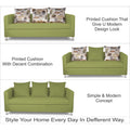 Adorn India Alita 3 Seater Compact Sofa (Green)