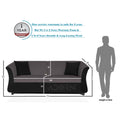 Adorn India Acura 3 Seater Sofa (Grey & Black)