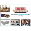 Adorn India Roselyn 3 Seater Sofa Cum Bed Digitel Print (Beige), Wood, Foam