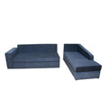 Adorn India Comfort Line L Shape 6 Seater Corner Sofa Cum Bed RHS (Grey)