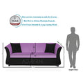 Adorn India Acura 3 Seater Sofa(Light Purple & Black)