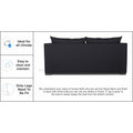 3 Seater Sofa Cum Bed Straight line (Black), Wood, Foam