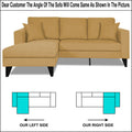 Adorn India Martin L Shape 4 Seater Sofa Set Plain (Left Hand Side (Beige) (3 Year Warranty)