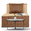 Adorn India Easy 2 Seater Sofa Cum Bed (Brown & Beige) (3 x 6) (1 Year Warranty)
