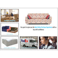 Adorn India Roselyn Digital Print 3+2 5 Seater Sofa Set (Beige)
