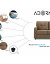 Adorn India Astor 3+2 Sofa Set (Camel)