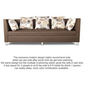 Adorn India Alica Three Seater Sofa (Camel)