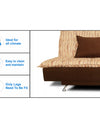 Adorn India Lancia 3 Seater Sofa Cum Bed Digitel Print (Brown & Beige)
