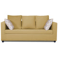 Adorn India Zink Straight Line 3 Seater Sofa (Beige)