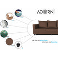Adorn India New Straight Line Modular 5 Seater Sofa Set (Brown)