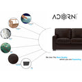 Adorn India Exclusive Rosina Leatherette 3-1-1 Sofa Set (Dark Brown)