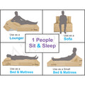 3 Seater Sofa Cum Bed Easy Alyn 3x6 (Beige)