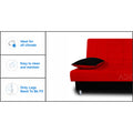 3 Seater Sofa Cum bed Alyssum (Red & Black)