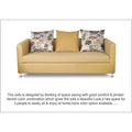 Adorn India Alita 3 Seater Compact Sofa (Beige)