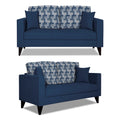 Adorn India Berlin Bricks 3+2 5 Seater Sofa Set (Blue) Martin Plus (3 Year Warranty)