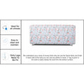 Adorn India Roselyn Wood 3-Person Sofa Cum Bed (Blue)