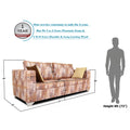 Adorn India Alanza 3 Seater Sofa Digitel Print (Beige)